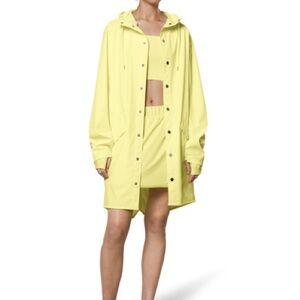 Rains Women's Hooded Swim Cover-Up in Light Yellow